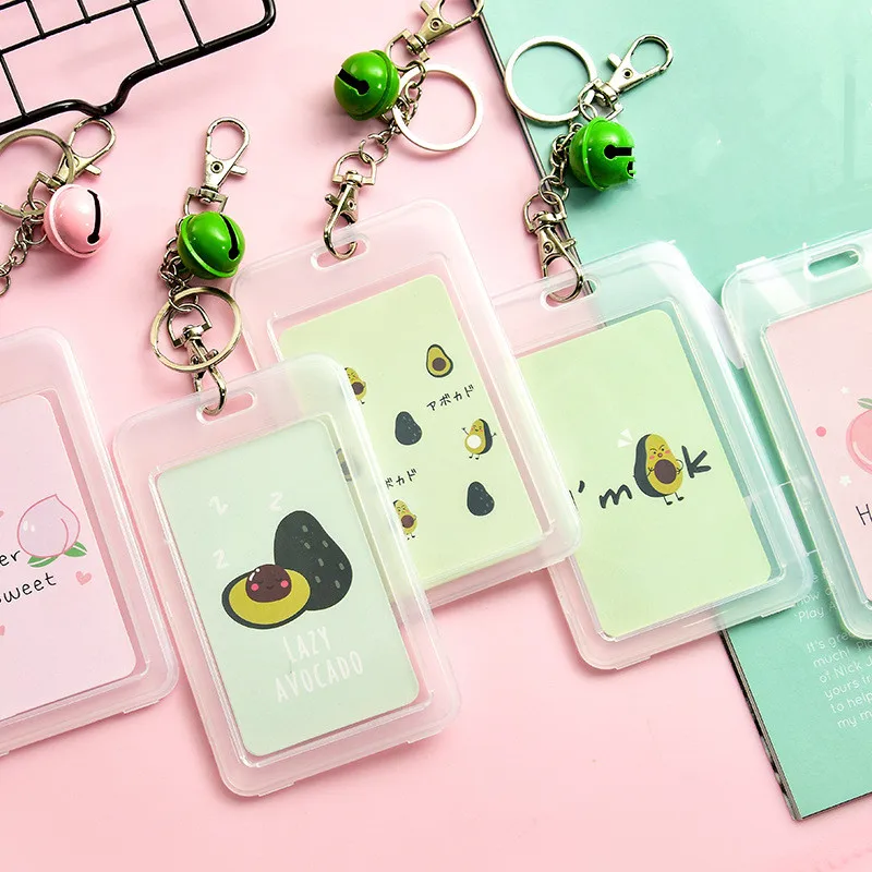 

Students Fruit Credit Card Cover Holder Women Men Cartoon Cute Bank Business Bank Card Wallet Purse Bag Pouch With Key Ring