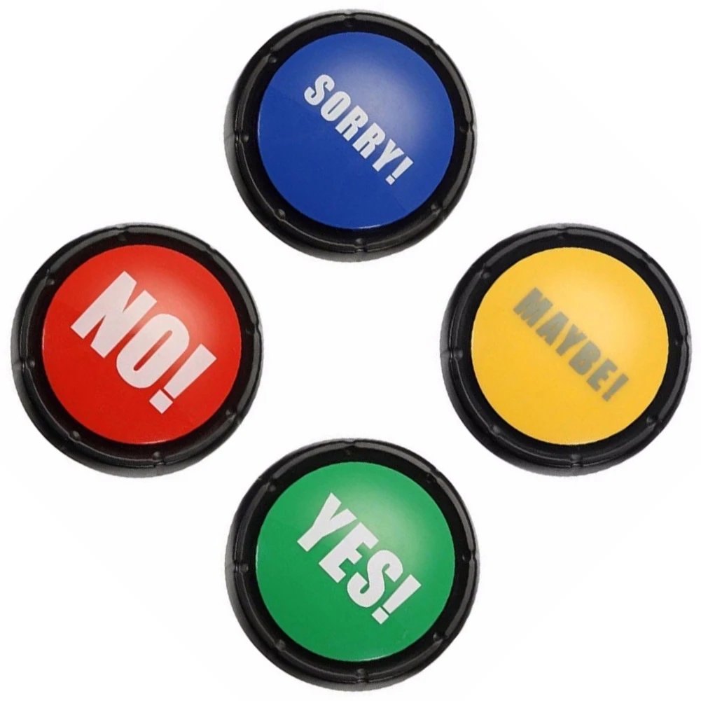 Respond to phone Bullshit Buttons Maybe No Sorry Yes Sound Button Toys Home Office Party Funny Gag Toy For Kids Adult Toy Gifts