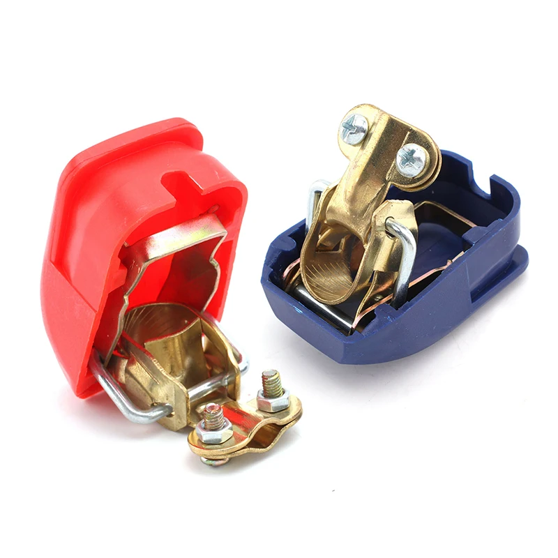 

2pcs 12V Quick Release Battery Terminals Red Blue Battery Clamps for Auto Car Vehicle Caravan Quick Release Lift Off Car Tools