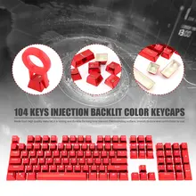 104 клавиш PBT с двойным снимком колпачки для впрыска с подсветкой цветные колпачки для всех механические клавиатуры с устройство для извлечения клавиш