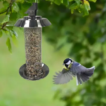 

Bird Feeder Rain-Proof Wild Birds Feeder Metal Plated Bird Feeder For Home Garden Birds Daily Feeding