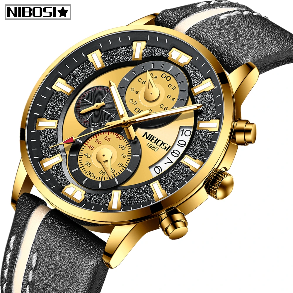 

Relogio Masculino NIBOSI Sport Men Watches Top Brand Luxury Quartz Watch Waterproof Luminous Dual Display Wholesale DropShipping