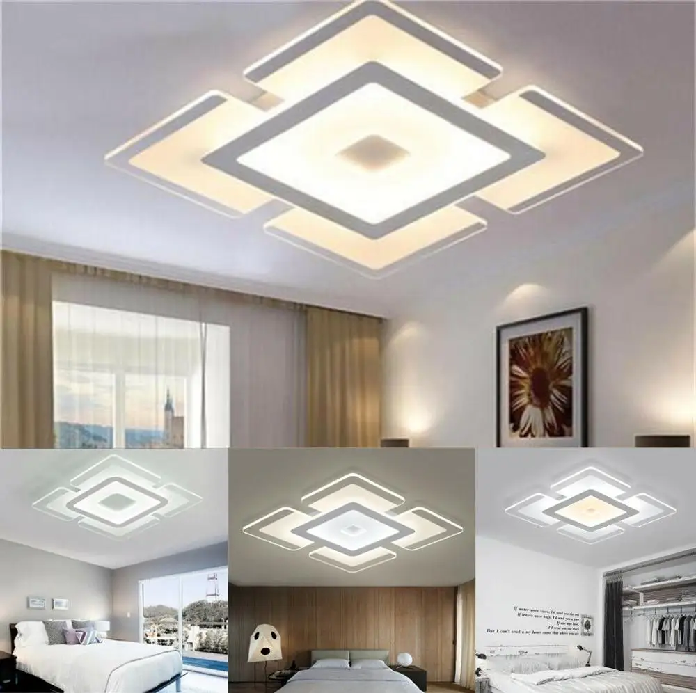 110V-220V 20CM Sky City Square Ceiling Lamp Acrylic Modern LED Ceiling Lights Panel Down Light Kitchen Bedroom Living Room Wall