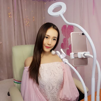 

USB three-in-one mobile phone live stand fill light desktop fill light live artifact lazy stand table lamp LED lamp