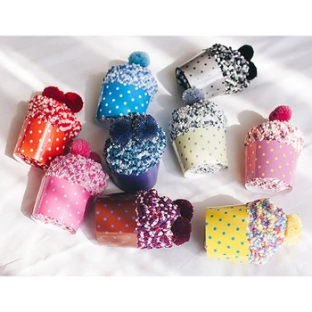 

9 Pairs Women Novelty Mutlicolored Fuzzy Socks Cute Pompom Fluffy Coral Velvet Winter Warm Slipper Hosiery with Cupcake Gift Box