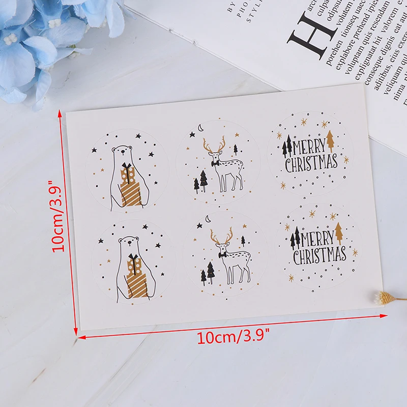 60 шт* Наклейка s Merry Christmas медведь олень Упаковка запечатывания этикетки из крафтовой бумаги наклейки Подарочные наклейки «сделай сам» для детей канцелярские товары