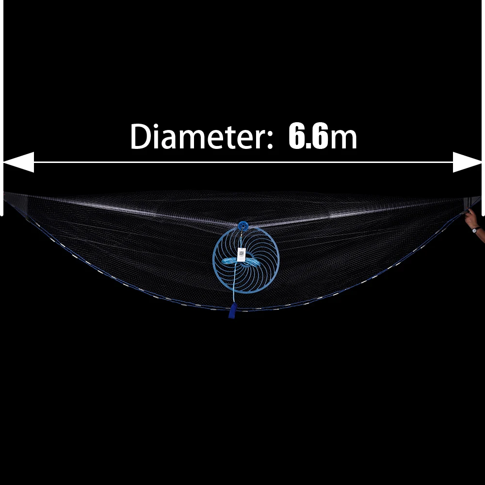 Lawaia Американский литая сеть с дисковым высокая прочность Fly рыболовные сети 240/300/360/420/480/540/600/720 см ручной бросок литья сеть - Цвет: Diameter 6.6M