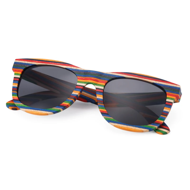 Солнцезащитные очки в ретро стиле ручной работы с цветной деревянной оправой, поляризационные, для женщин и мужчин, разноцветные солнцезащитные очки, пляжные, анти-УФ очки для вождения