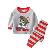  Dog Baby Girls Pajamas Suits 2 3 4 5 6 7 years Children Clothes Sets Girl Clothes sets T-Shirts Pant Sleepwear 100%Cotton Autumn 