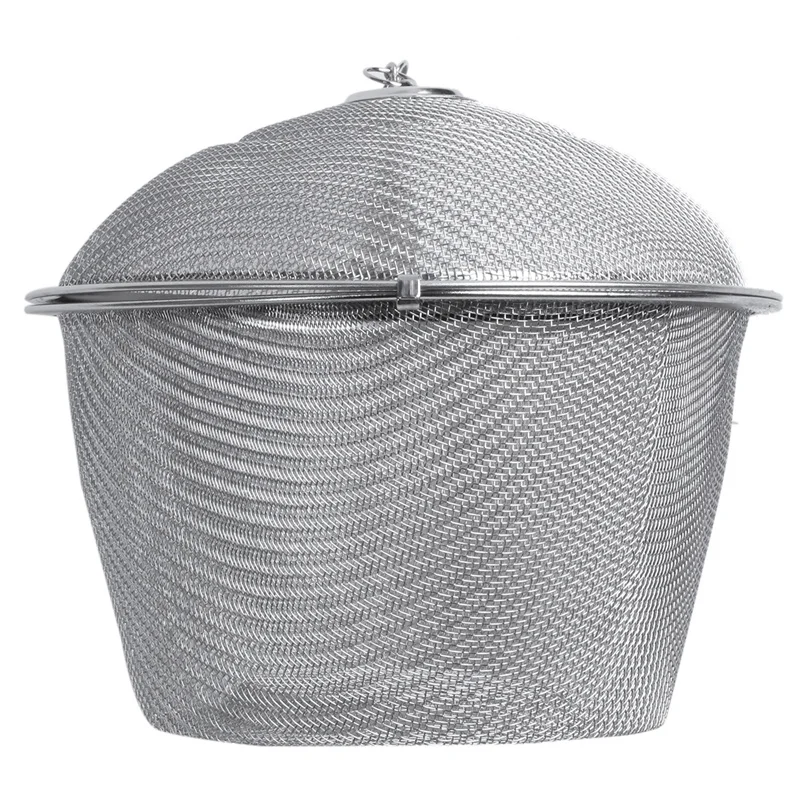 

Hot Sale Extra Large Stainless Steel Twist Lock Mesh Tea Ball Tea Infuser with Hook Chain