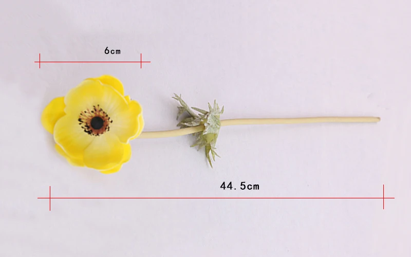 JAROWN Real Touch Artificial PU Anemone Flowers Silk Flores Artificiales Wedding Holding Fake Flowers Home Garden Decorative Wreath (39)