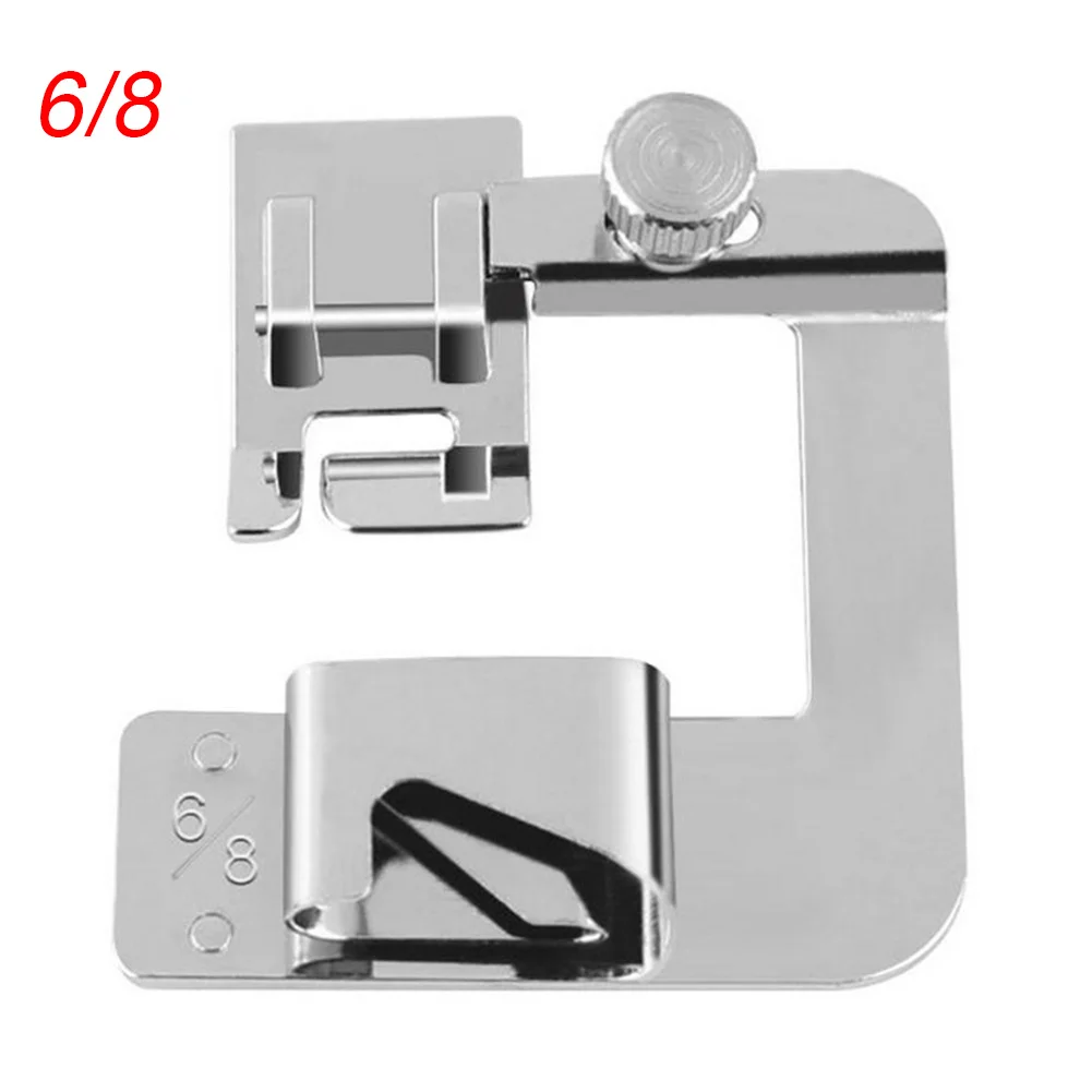 Selvage Электрический обжим, металлическая запчасть для бытовой швейной машинки, практичные свернутые ножные прижимные приспособления для подолов, швейная машина