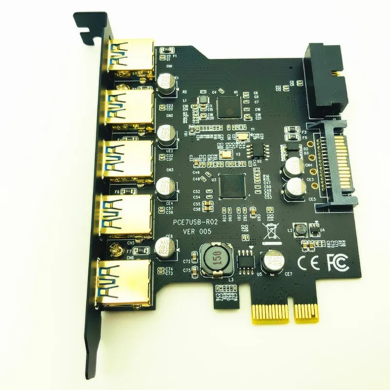 Super Velocidade Pci-e para Usb 3.0 19-pin Portas Pci Express Conector de Placa de Expansão Sata 15pin com cd de Driver para pc Desktop Cartões para acréscimos - Imagem 5