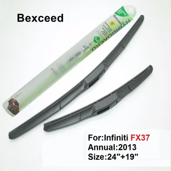 

for Infiniti FX37 24"+19" High quality Bexceed of rubber car windshield hybrid wiper blade 2013