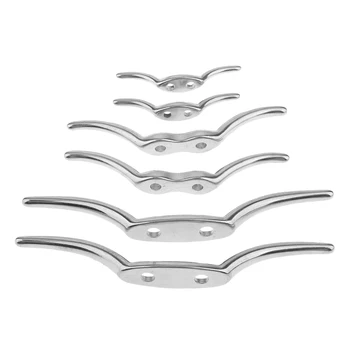 

2x 316 Stainless Steel Flagpole Cleat Hook, 2.6 Inch Non-Rusting Rope Cleat Marine Hardware for Boat Dock Flag Rope