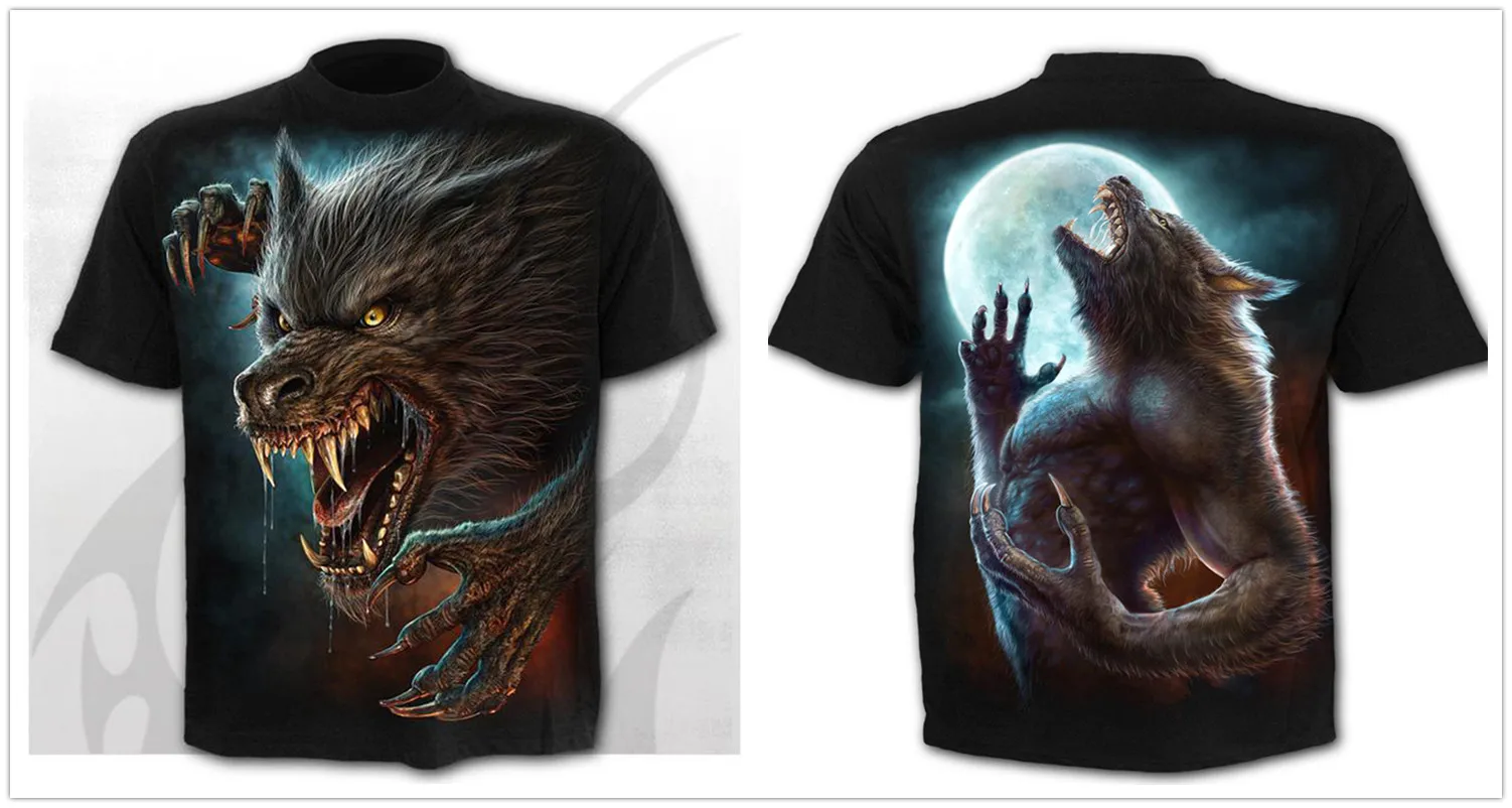 Mens 3D Skull T-Shirt - Punk Summer Streetwear Top O-neck Sizes XXS-5XL