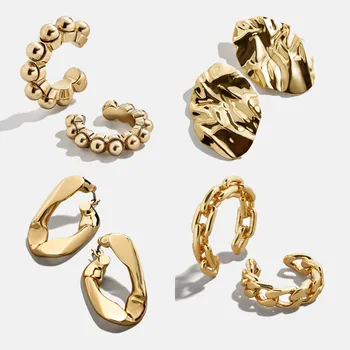 

Dvacaman 2020 New Simple Geometric Hoop Earrings Stainless Steel Gold Circle Huggie Earrings Women Fashion Punk Jewelry Brincos