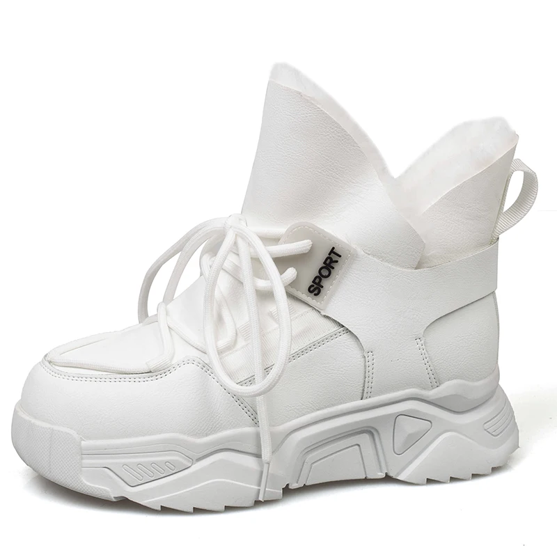 Cotton Shoes Female New Women's Boots Winter Plus Velvet Cotton Shoes Thick-Soled Warm Sneakers Snow Boots Women's Cotton Boots