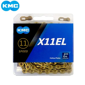 

KMC X11EL X11 Bicycle Chain 118L 11 Speed Bicycle Chain with Magic Button for Mountain/Rod Bike With Original box Gold Chain