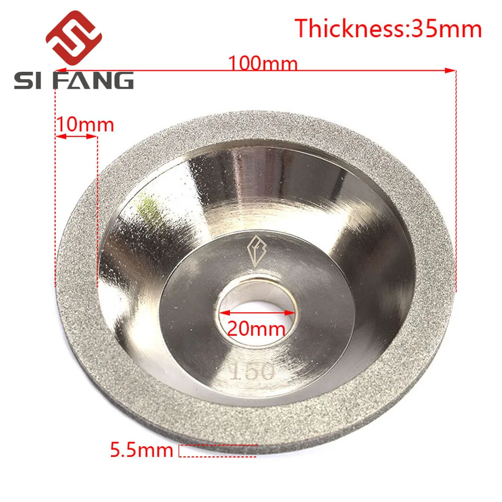 Diamond Grinding Wheel Cup electroplate Grinder Cutter Grinding Disc For Tungsten Steel Milling Cutter Tool Sharpener
