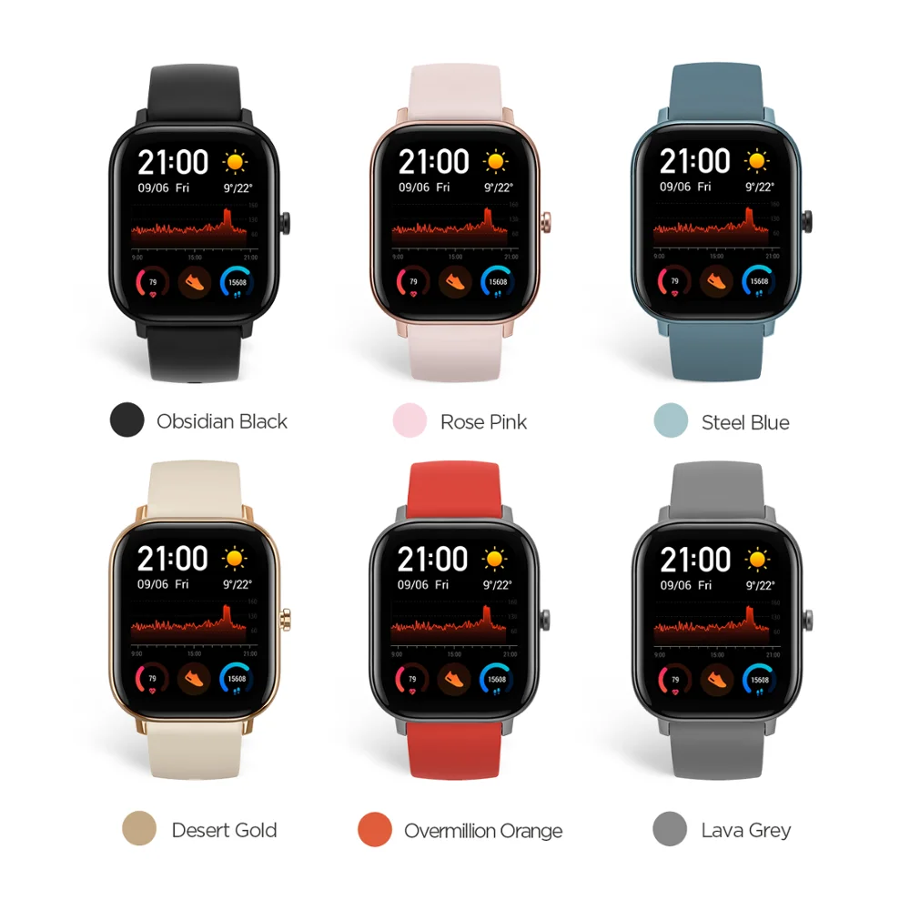 Global Version Amazfit Gts Smart Watch 5Atm Waterproof Smartwatch Long Battery Gps Music Control-2