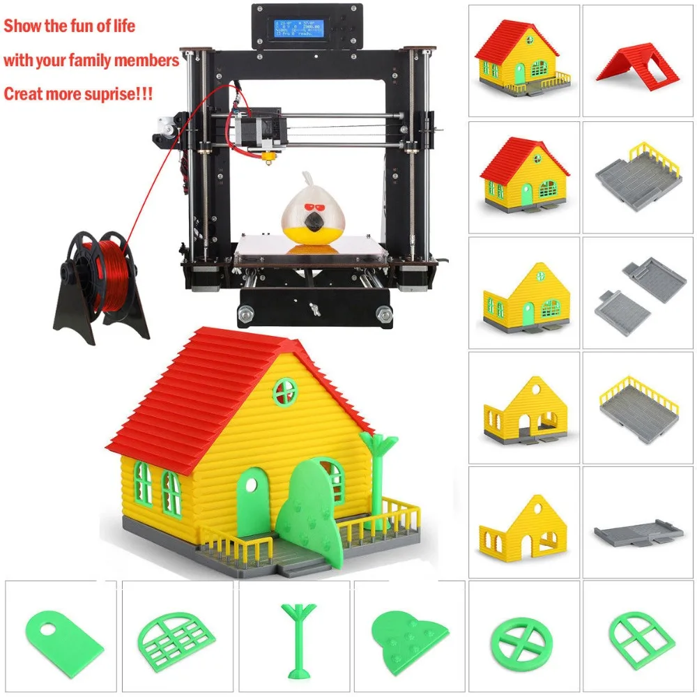 2020 Модернизированный полный качественный высокоточный Reprap Prusa i3 DIY 3D принтер MK8