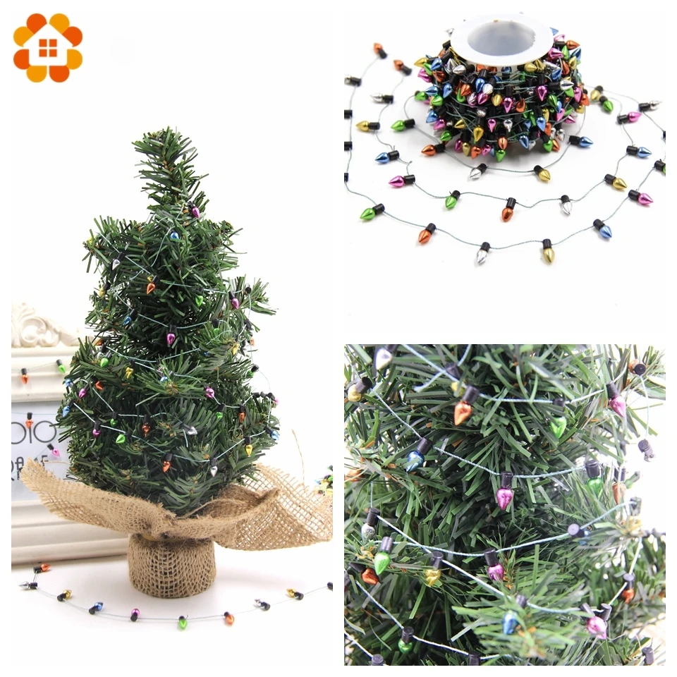 GZGXKJ Ghirlande di Perle 30m Fili Dorati per Albero di Natale 6mm Decorazioni per Ghirlande Natalizie per Decorazioni Natalizie Fai da Te Decorazione