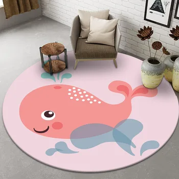 

Cartoon Cute Carpet For Baby Room Animal Deer Whale Printed Kids Room Area Rugs Child Game Mat Bedroom Bedside Carpet Home Decor