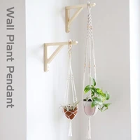 Handmade Macrame Plant Hanger Plant Hanger Flower Pot Planter Hanger Wall Decor Courtyard Garden Hanging Planter Hanging Basket 5