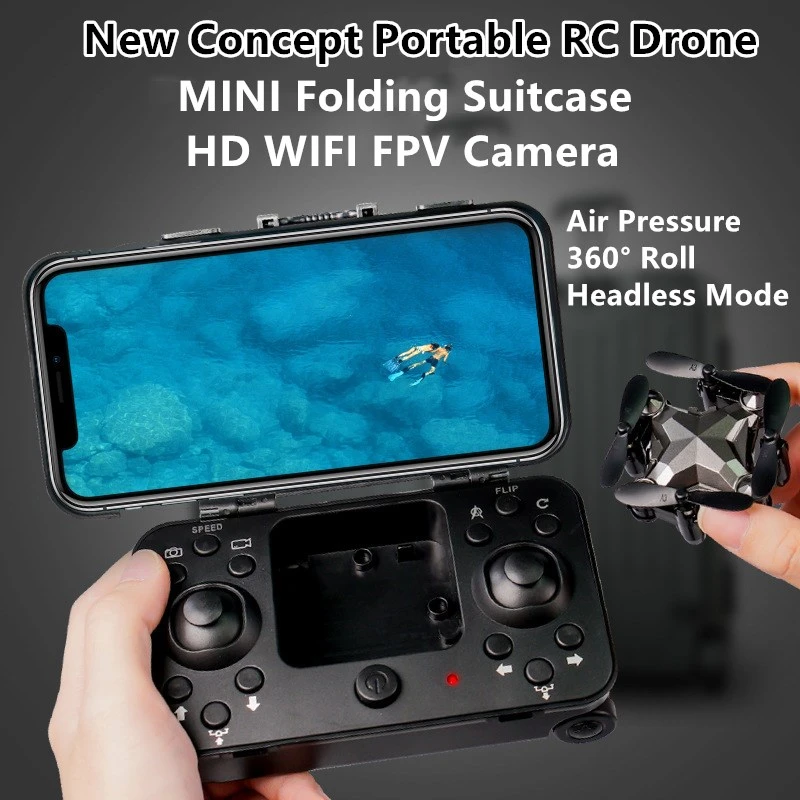 Mini Luggage Rc Drone 2.4g Hd Wifi Fpv 