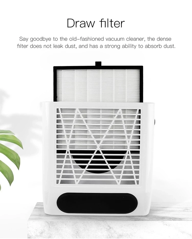 Coletor de pó Aspirador de pó Arte do Unha Poeira com Forte Unha Manicure Salão Máquina Sucção Ventilador Energia Reutilizável Filtro 80 w 7 High Quality Beleza e saúde