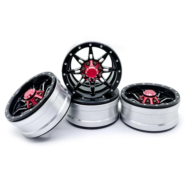 4Pcs Rc Rock Crawler Metal Wheel Rim 1.9 Inch Beadlock For 1/10 Axial Scx10 90046 Tamiya Cc01 D90 D110 Tf2 Traxxas Trx-4 S119 3