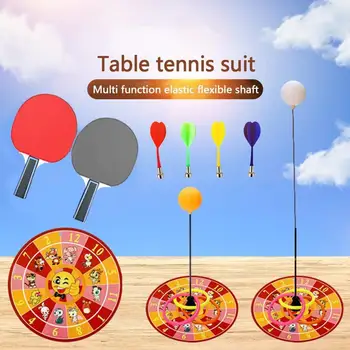 

Table Tennis Training Practise Machine Home Indoor Soft Shaft Ping Pong Trainer with Darts for Teenagers Kids Children