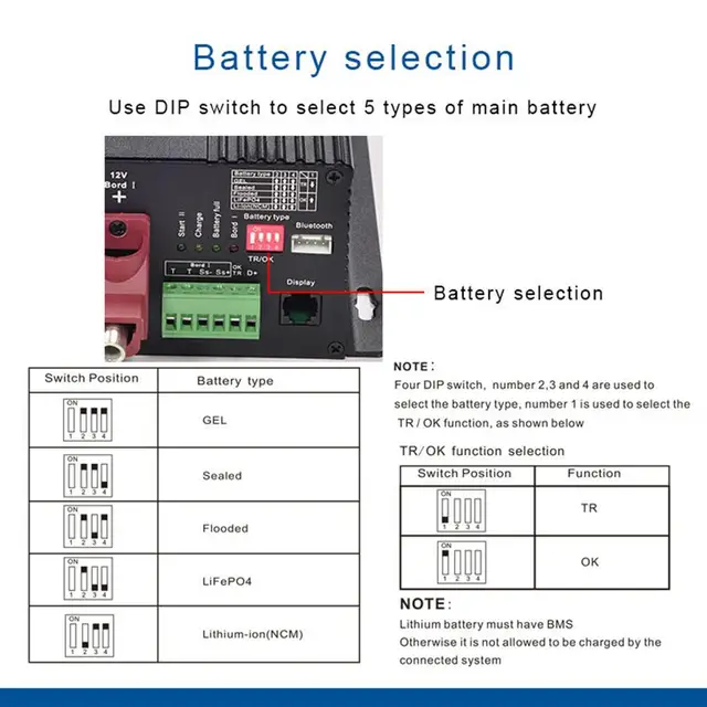 12V 30A Booster température inEventDC-DC Chargeur intelligent