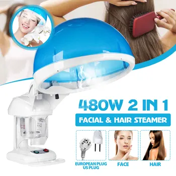 

Facial & Hair Steamer 2 in 1 Table Hot Steam Fog Top Ozone Aroma Hair Moisture Salon 110V/220V Temperature Controller Absorption