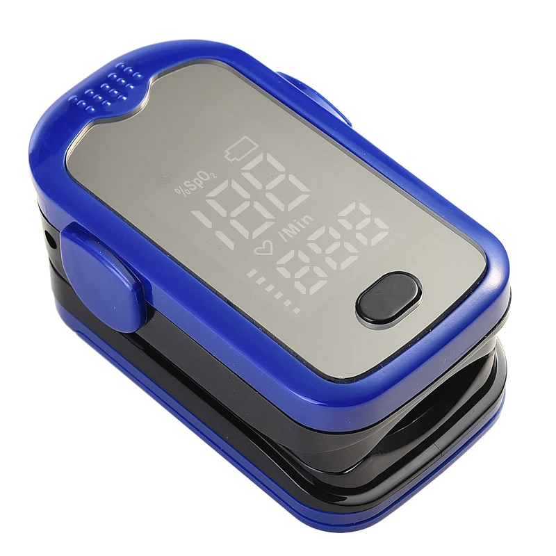 blue color Оксигемометр для пальца цифровой Пульсоксиметр чехол Портативный pulxiosimetro SPO2 PR оксиметр de Dedo saturimetro oximetro - Цвет: blue color