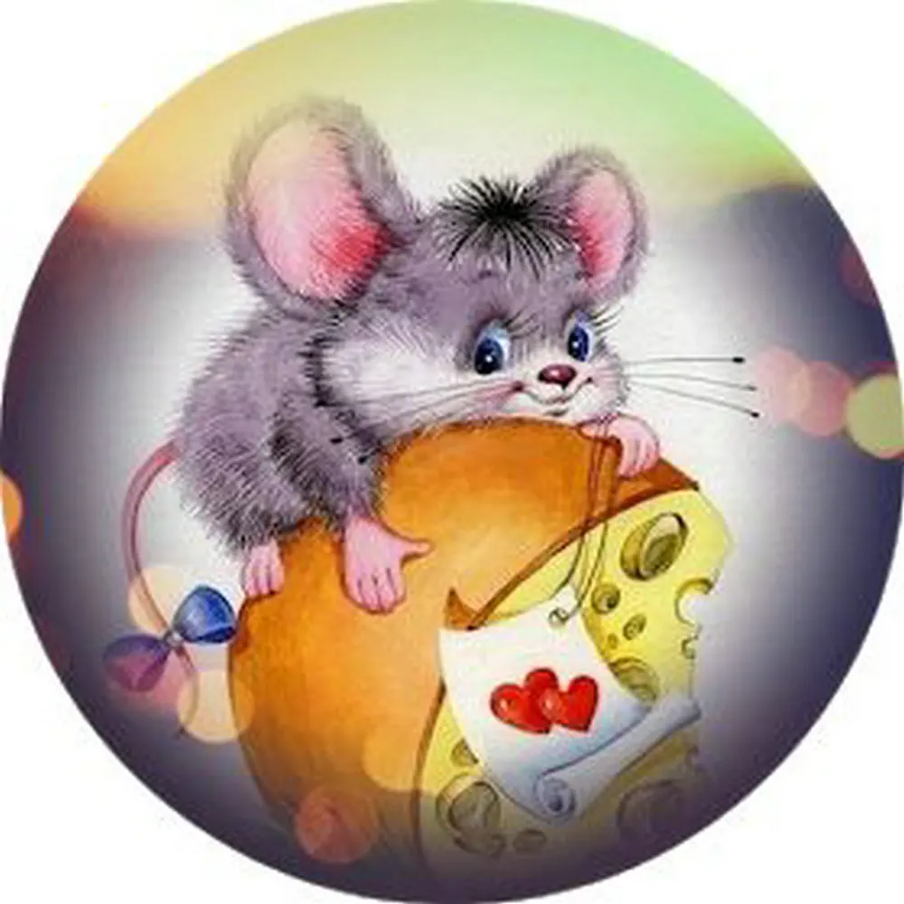 

New Arrival 5D DIY Diamond Painting Cartoon mouse and cheese patterns bead Embroidery Cross Stitch kids room decoration gift