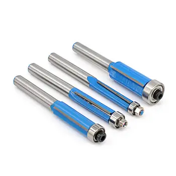

4pcs Flush Trim Bits Shank Router Carbide Cutting Ply-wood Wood Crafting Tool