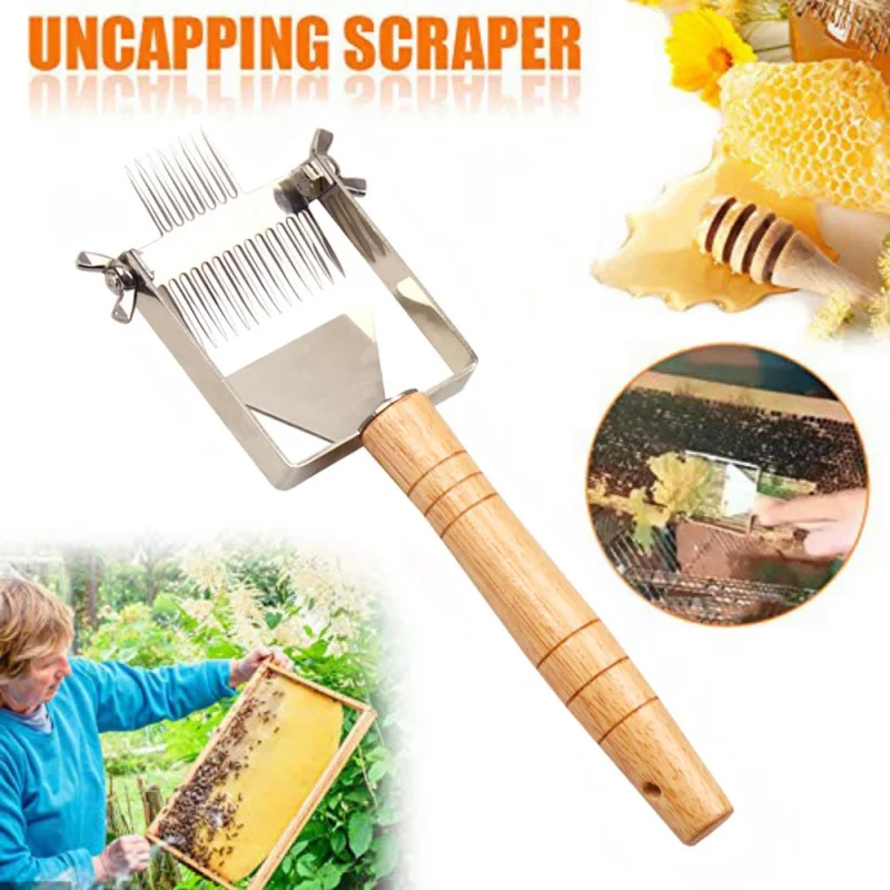 

Adjustable Double-ended Needle Balance Uncapping Honey Fork Scraper Beekeeping Tools apicultura honey beekeeping dropshipping