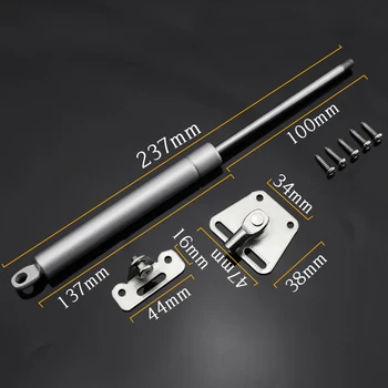 

Copper 100N /10kg Force Door Lift Support Home Gas Spring Hinge Cabinet Door Kitchen Cupboard Hinge Furniture Hardware