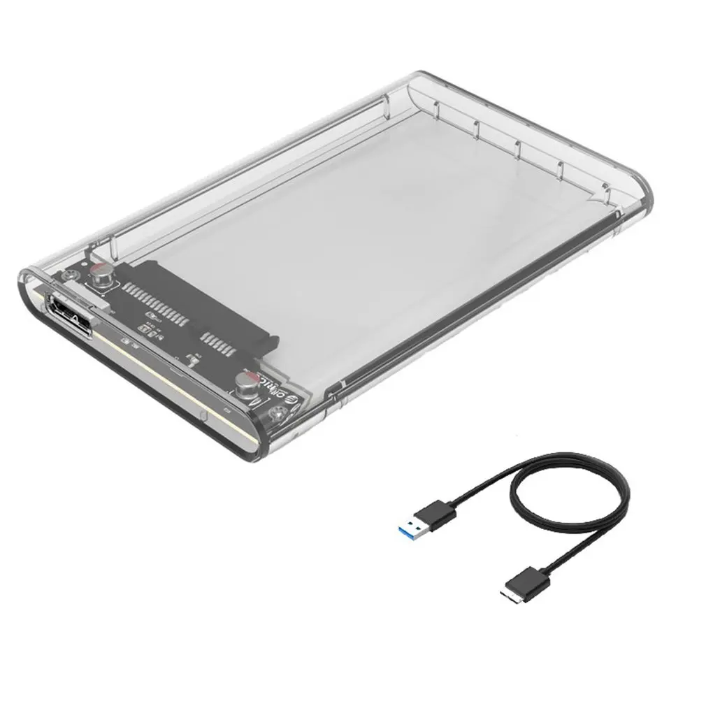 plastic ORICO HDD Case New 2.5 inch Transparent Add Metal SATA to USB 3.0 Hard Disk Case Tool Free 6Gbps Support 4TB UASP Case Hd Box - Цвет: plastic