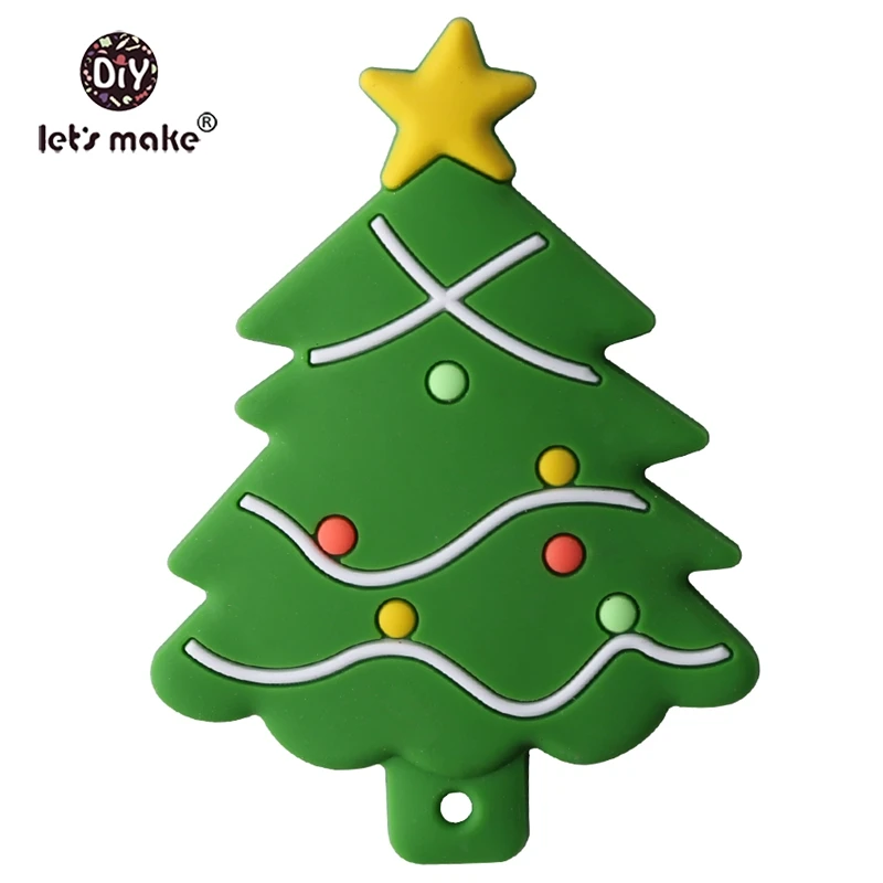 

Let's Make Silicone Rodent Tree Teether 1PC BPA Free Santa Claus Christmas Tree Gift Teething Toys Baby Products For Newborns
