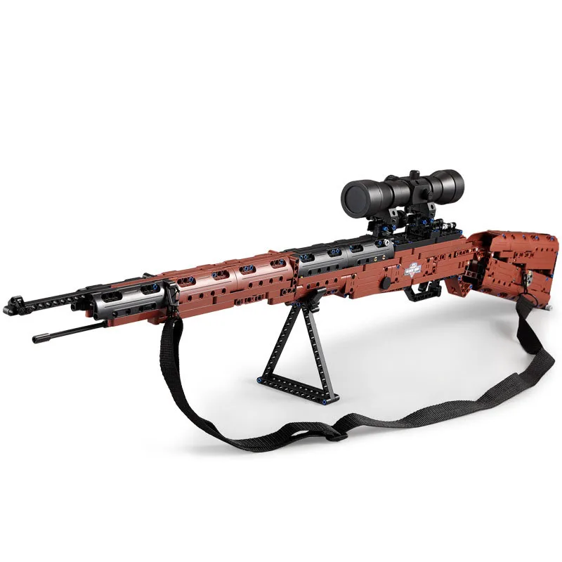 

DIY 98K Sniper Rifle Building Blocks Bricks CaDA 653pc Military Assembly Weapon Toy Gun Model with 5 Soft Compressed Foam Bullet