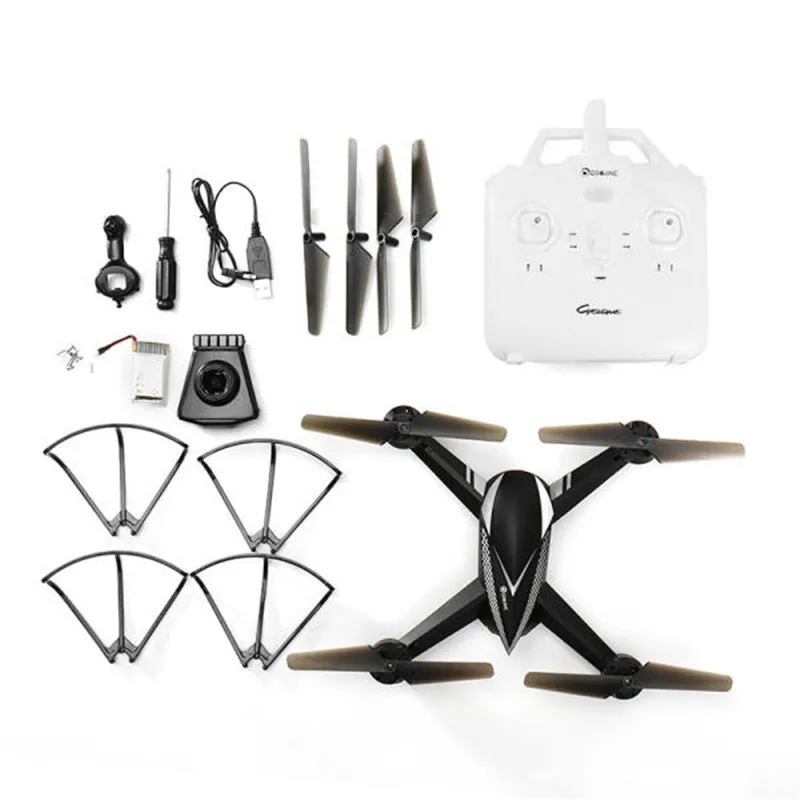 Eachine E32HW WiFi FPV With 720P HD Camera Altitude Hold Mode Black Two Batteries RC Drone Quadcopt