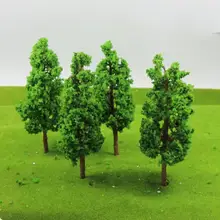 4 шт. 1:25 зеленые деревья модель расположения поезда Набор Модель деревья зеленый G O масштаб 17 см G17055