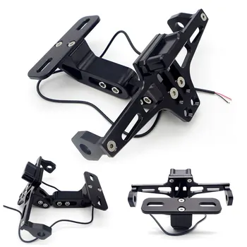 

Universal CNC Motobike license frame Motorcycle Adjustable Angle Aluminum License Number Plate Frame Holder Bracket For LIHGE
