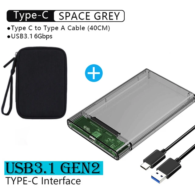 external hdd enclosure UTHAI G25 USB3.0/Type-C HDD Enclosure of 2.5" Hard Disk Case SSD SATA3 to USB 3.0/2.0 Box USB C HDD Case Gen2 6GBp/s SSD internal hard disk case HDD Box Enclosures