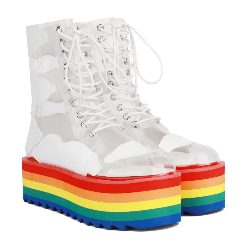 rainbow clear shoes