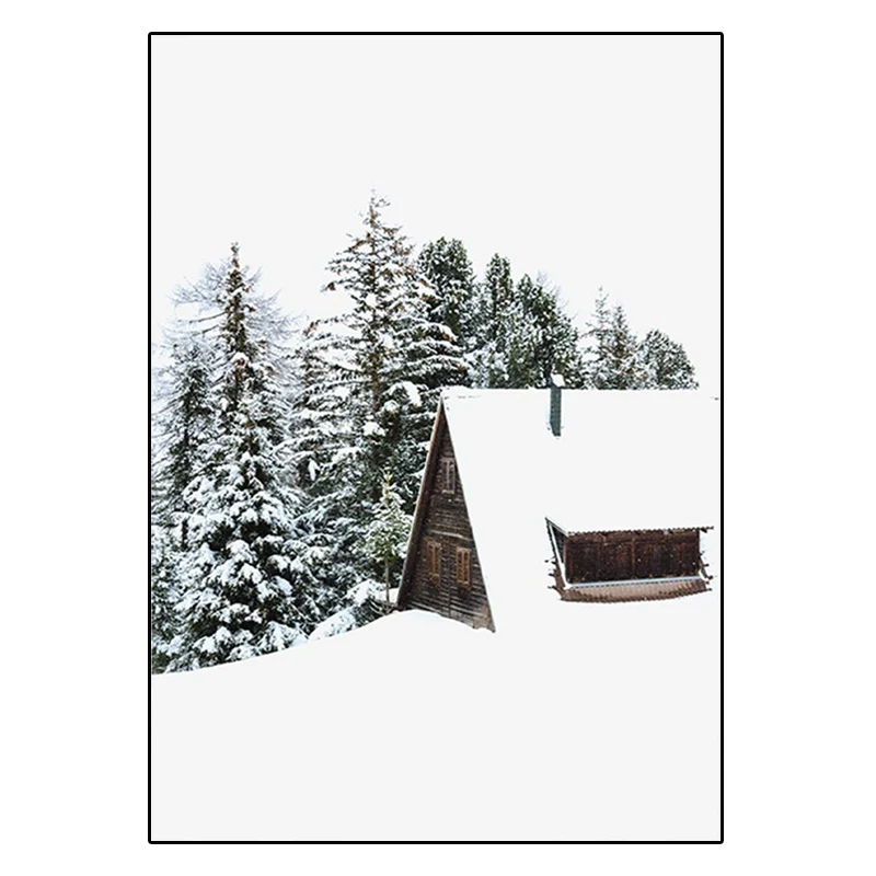 Moose-Posters-and-Forest-Christmas-Mood-Prints-Wall-Art-Snow-Trees-Canvas-Painting-Winter-Landscape-Pictures (4)