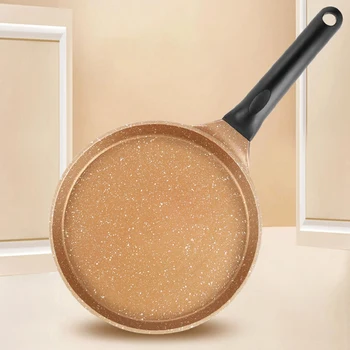 

WSFS Hot 8 Inches Nonstick Pan Frying Pancake Pan Household Flat Pan Anti-Scalding Handle Steak/Fried Pans Suitable for All Kind